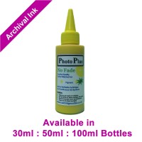 PhotoPlus Yellow Archival Pigment Ink Compatible with HP printers - 30ml, 50ml & 100ml.