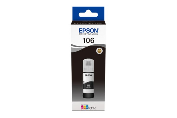 Epson 106 Black Bottle of Dye Ink - 70ml.