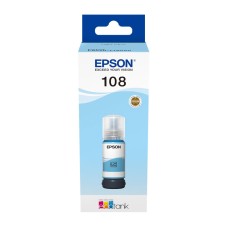 Epson 108 Light Cyan Bottle of Dye Ink - 70ml.