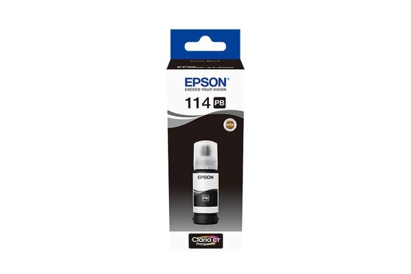 Epson 114 Photo Black Bottle of Dye Ink - 70ml.