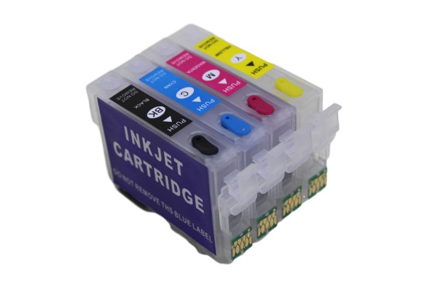 Refillable Cartridge Set Compatible with Epson 503 & 503XL, Chillies Series Cartridges.