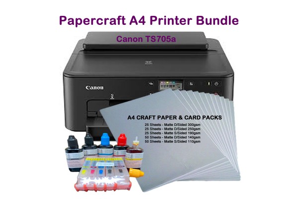 Papercraft & Card Makers A4 Muli-Function Printer Bundle with Ink & Cardstock.