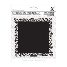 Xcut 6 x 6'' Embossing Folder - Oak Border.