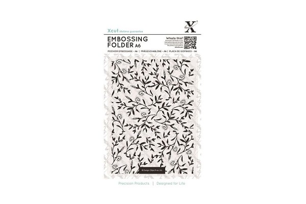 Xcut A6 Embossing Folder - Foliage Pattern.