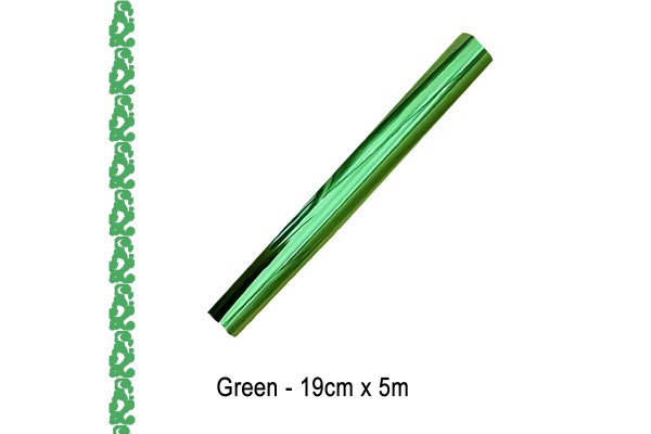 Toner Reactive Foil Roll,19cm x 5 Meter in Green - HobbyPrint® Toner Reactive Foil Roll,19cm x 5 Meter in Green - HobbyPrint®