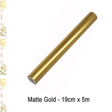 Toner Reactive Foil Roll,19cm x 5 Meter in Matte Gold - HobbyPrint® Toner Reactive Foil Roll,19cm x 5 Meter in Matte Gold - HobbyPrint®