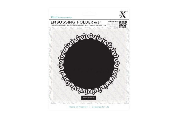 Xcut 6 x 6'' Embossing Folder - Lace Frame Square.