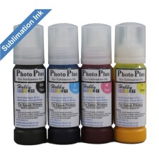 PhotoPlus 4 Colour set of 70ml Sublimation Ink for Epson Ecotank Printers 