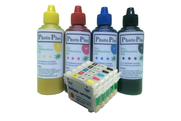 Epson Compatible T1005 Sublimation Refillable Cartridge Kit.