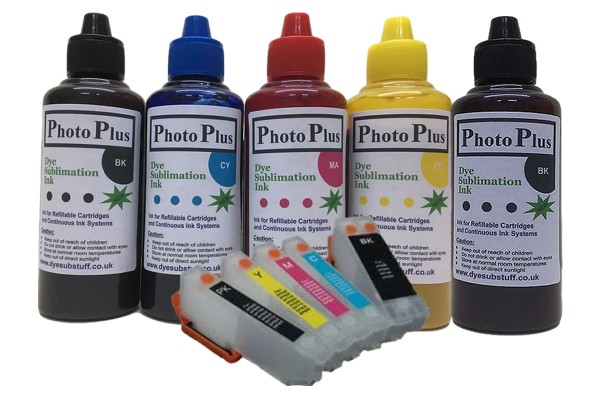 Epson Compatible T2636 Sublimation Refillable Cartridge Kit.