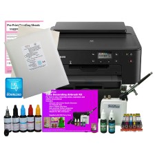 Edible A4 Printer Bundle, TS705a, Edible Inks, Icing Sheets & Cake Decorating Airbrush Kit - Add Icing/Wafer Options