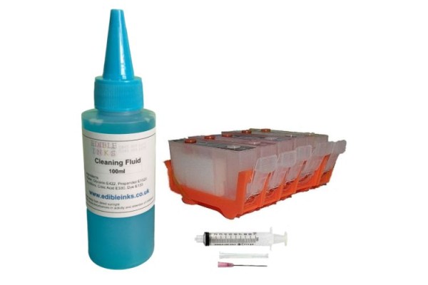 Cleaning Cartridge Kit for Edible Printers using PGI-520 - CLI-521 Cartridges.