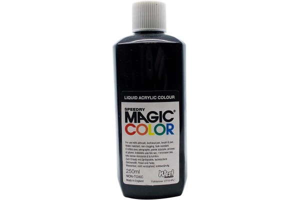 Liquid Acrylic Ink 250ml bottle MC900 - Quasar Black (opaque)