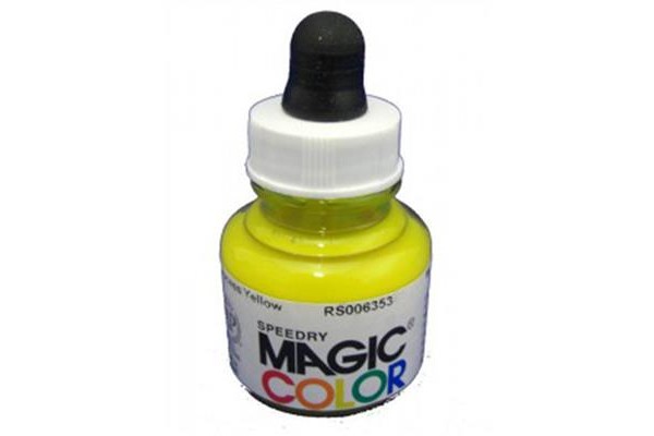 Liquid Acrylic Ink 28ml bottle with pipete MC180 - Fluorescent Yellow