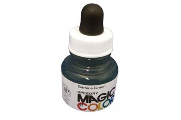 Liquid Acrylic Ink 28ml bottle with pipete MC300 - Gamma Green.