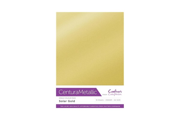 Centura Metallic A4 Printable 310gsm Printable Card Pack - Solar Gold 10 sheets