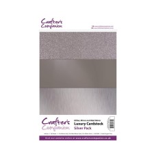 Luxury Mirror A4 Card Pack 250gsm in 3 mix of Silver 30 sheet pack by Crafters Companion