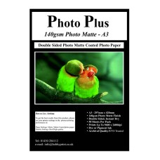 PhotoPlus 140gsm Double Sided A3 Matte Coated Paper, 50 Sheets.