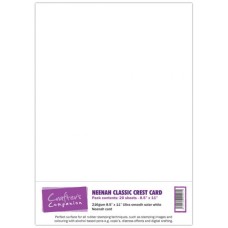 Neenah Classic Crest 20 sheet Card Pack in Solar White by Crafter's Companion