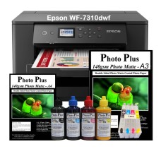 Epson WF-7310 A3+ Printer Bundle | XXL Refillable Cartridges & 400ml Pigment Ink